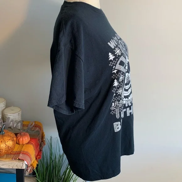 Ugly Christmas T-shirt Jesus Party it’s my birthday black short sleeve gag gift - Picture 7 of 11